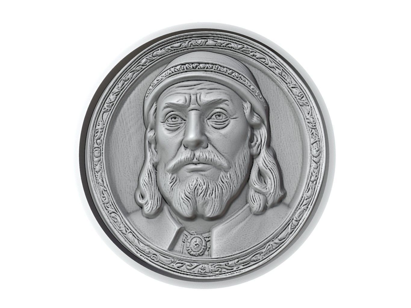 Leif Erikson Medallion 3D print model_2