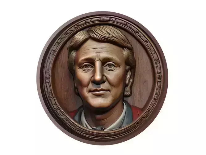 Larry Bird Medallion 3D print model