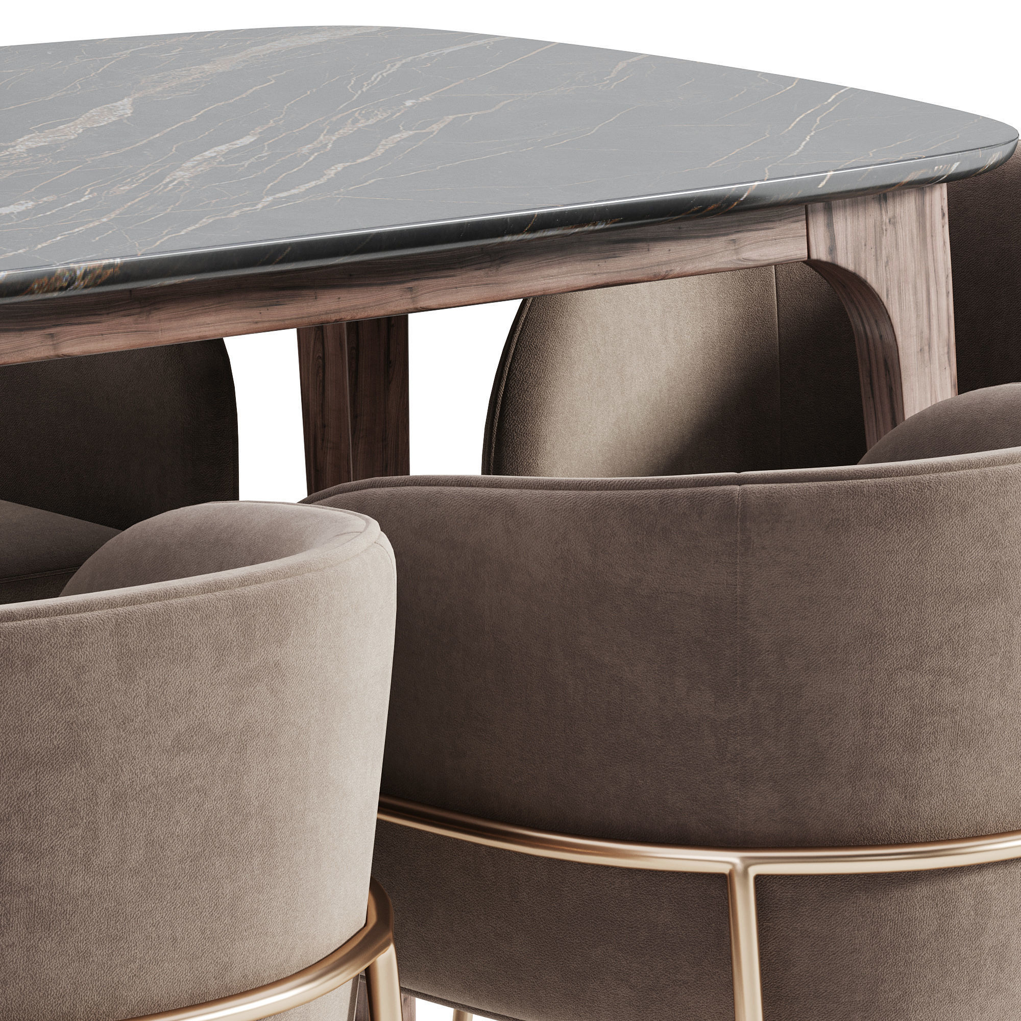 Ancha chair and Arm table 3D model_4