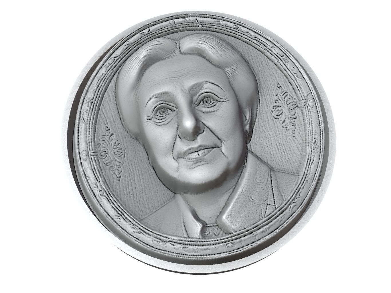 Shirin Ebadi Medallion 3D print model_3