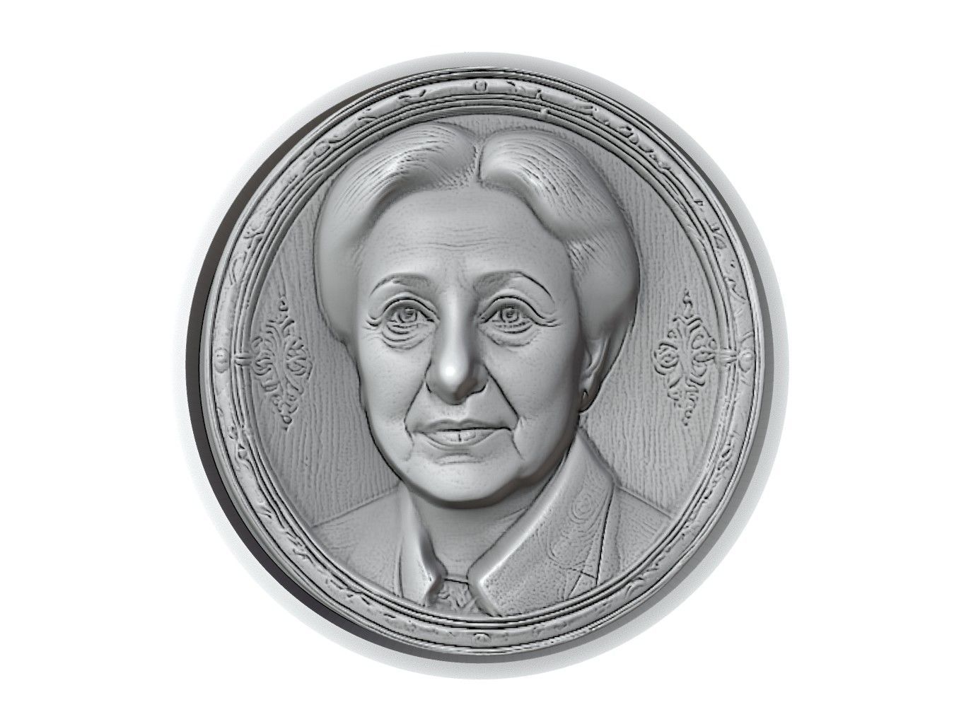 Shirin Ebadi Medallion 3D print model_2