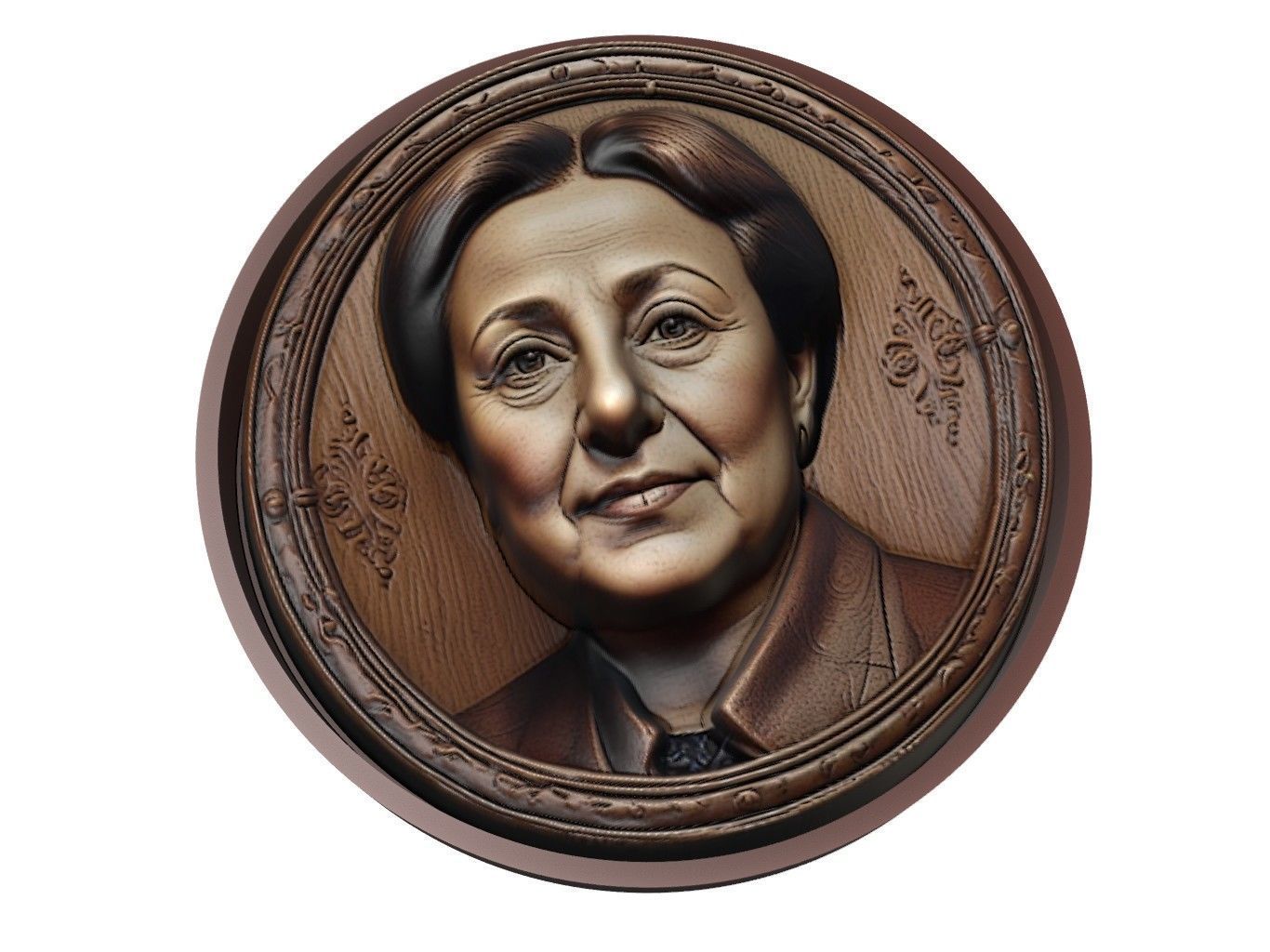 Shirin Ebadi Medallion 3D print model_1