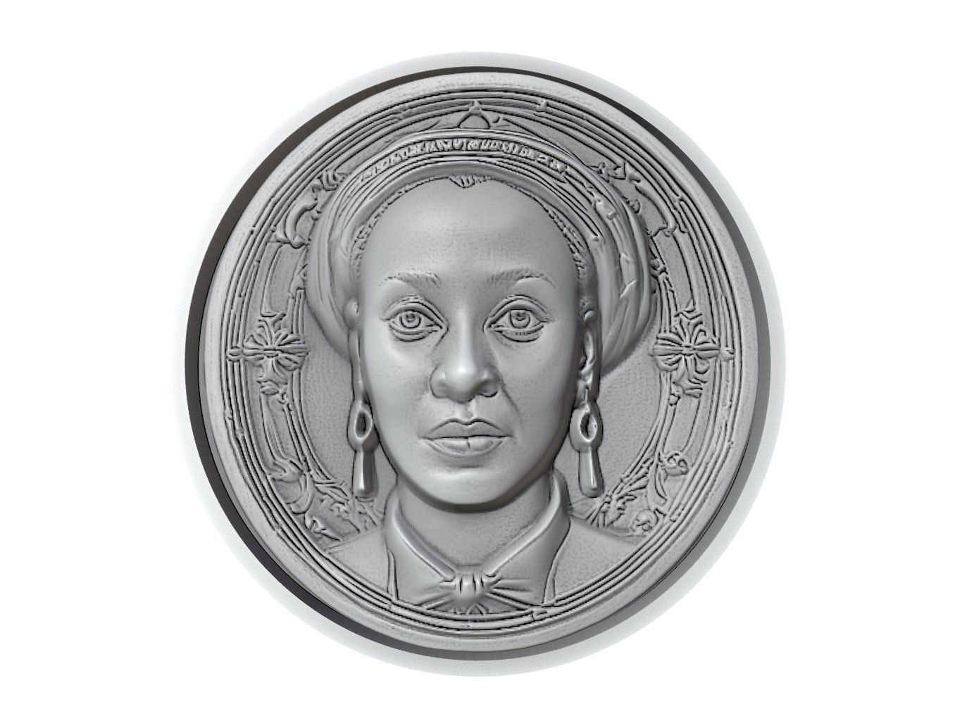 Chimamanda Ngozi Adichie Medallion 3D print model_2