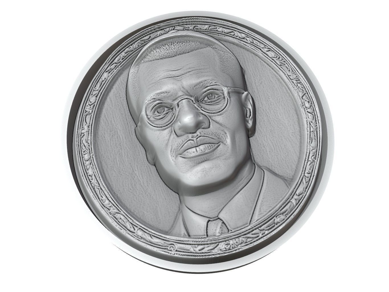 Patrice Lumumba Medallion 3D print model_3