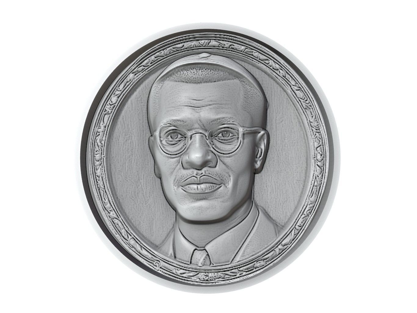 Patrice Lumumba Medallion 3D print model_2