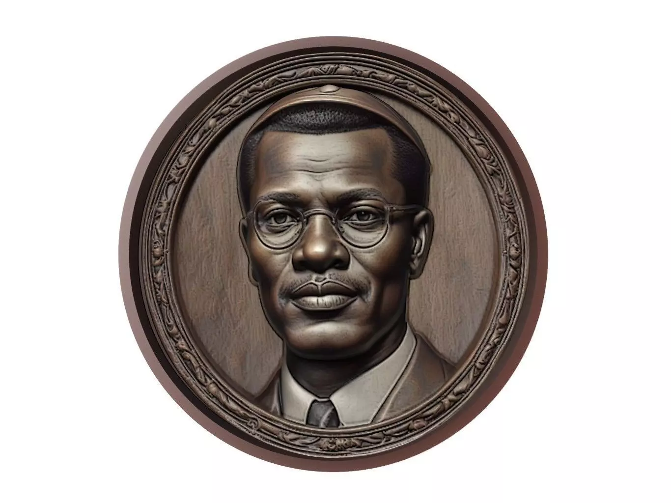Patrice Lumumba Medallion 3D print model_0