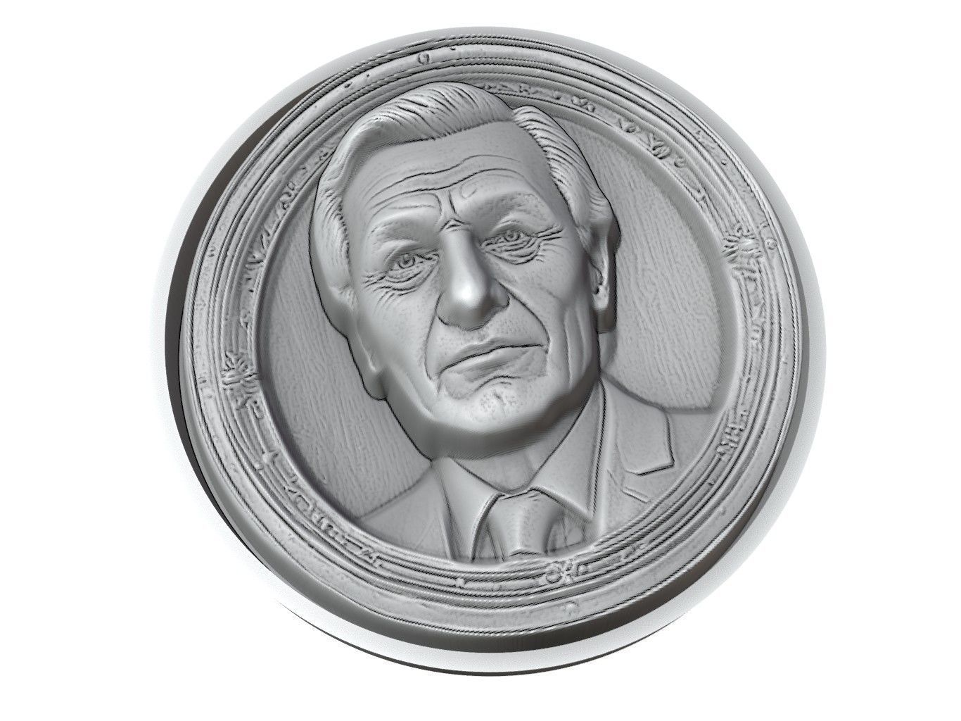 Mehmet Akif Ersoy Medallion 3D print model_3