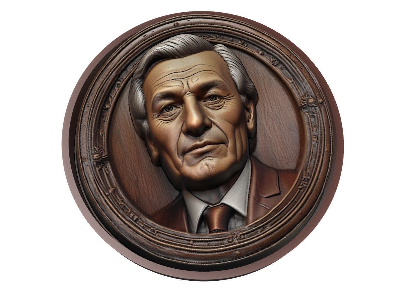 Mehmet Akif Ersoy Medallion 3D print model_1