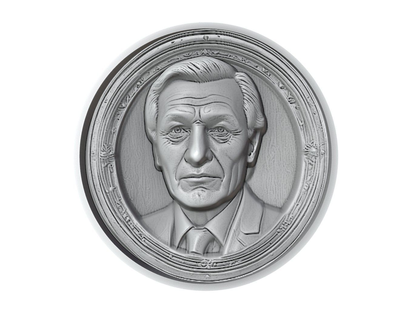 Mehmet Akif Ersoy Medallion 3D print model_2