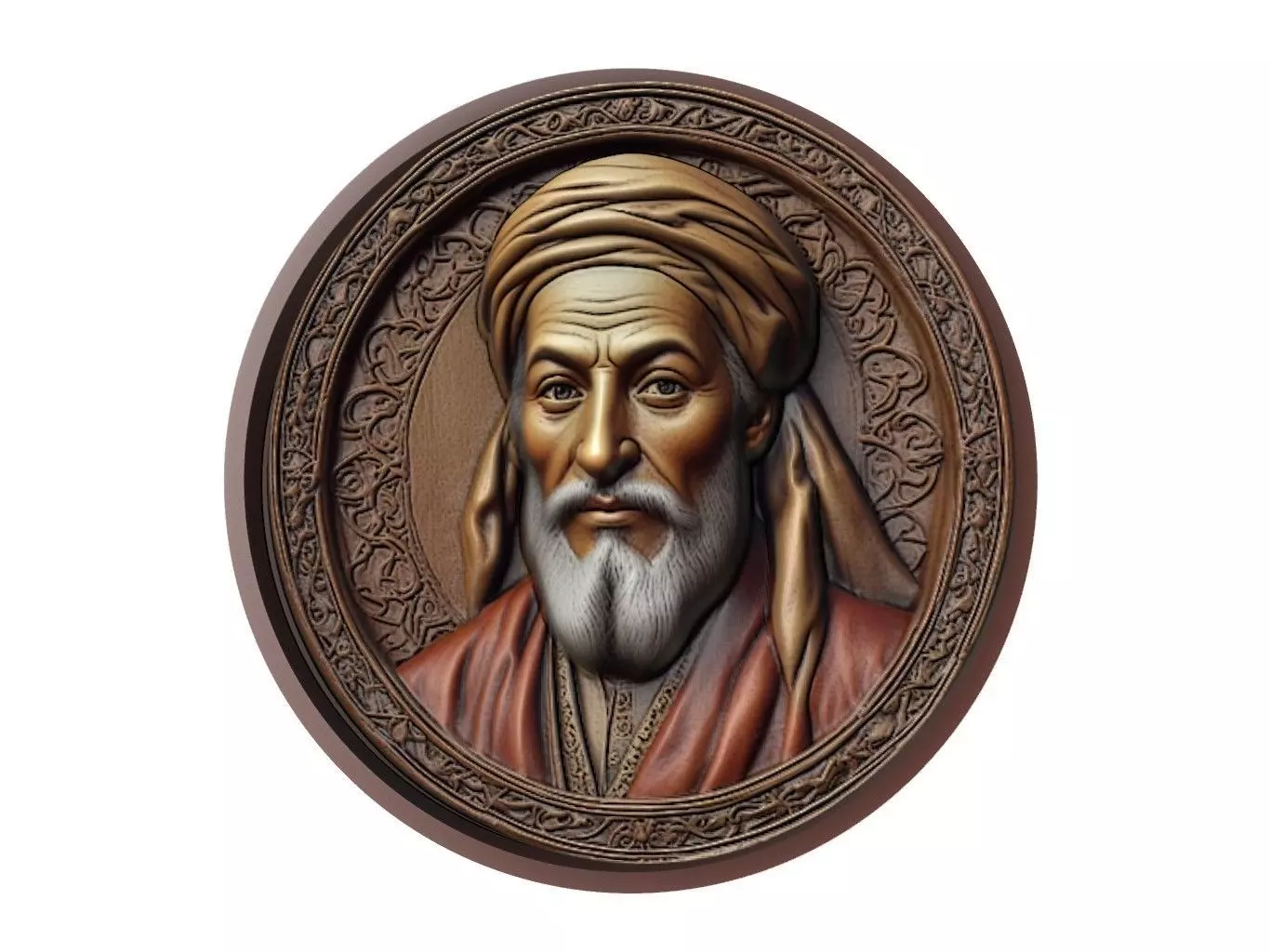 Ibn Sina Medallion 3D print model_0