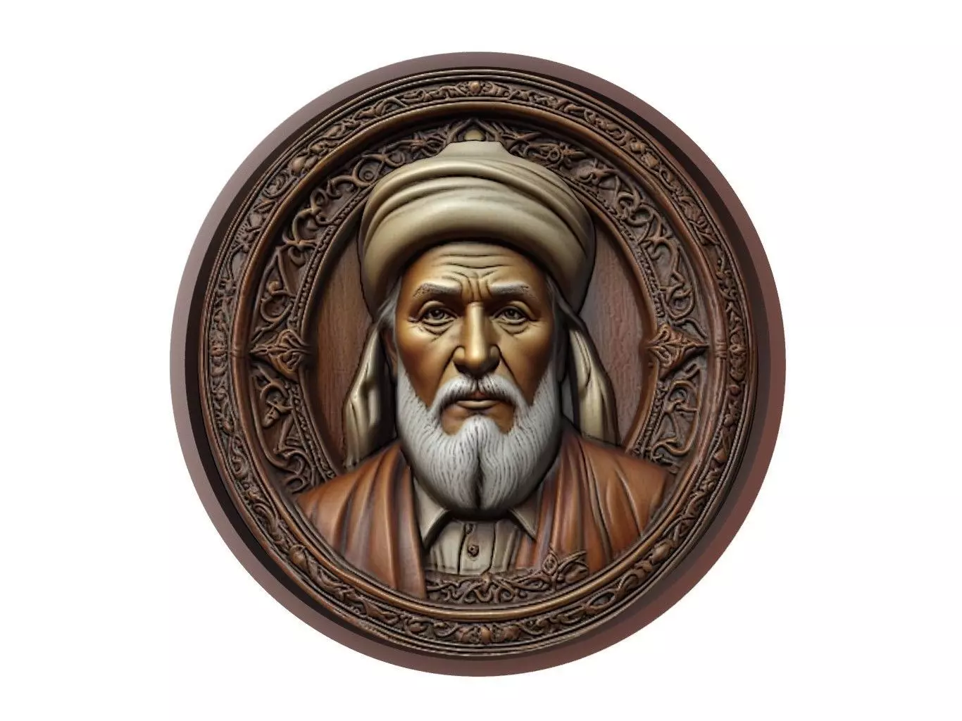 Mevlana Jalaluddin Rumi Medallion 3D print model_0