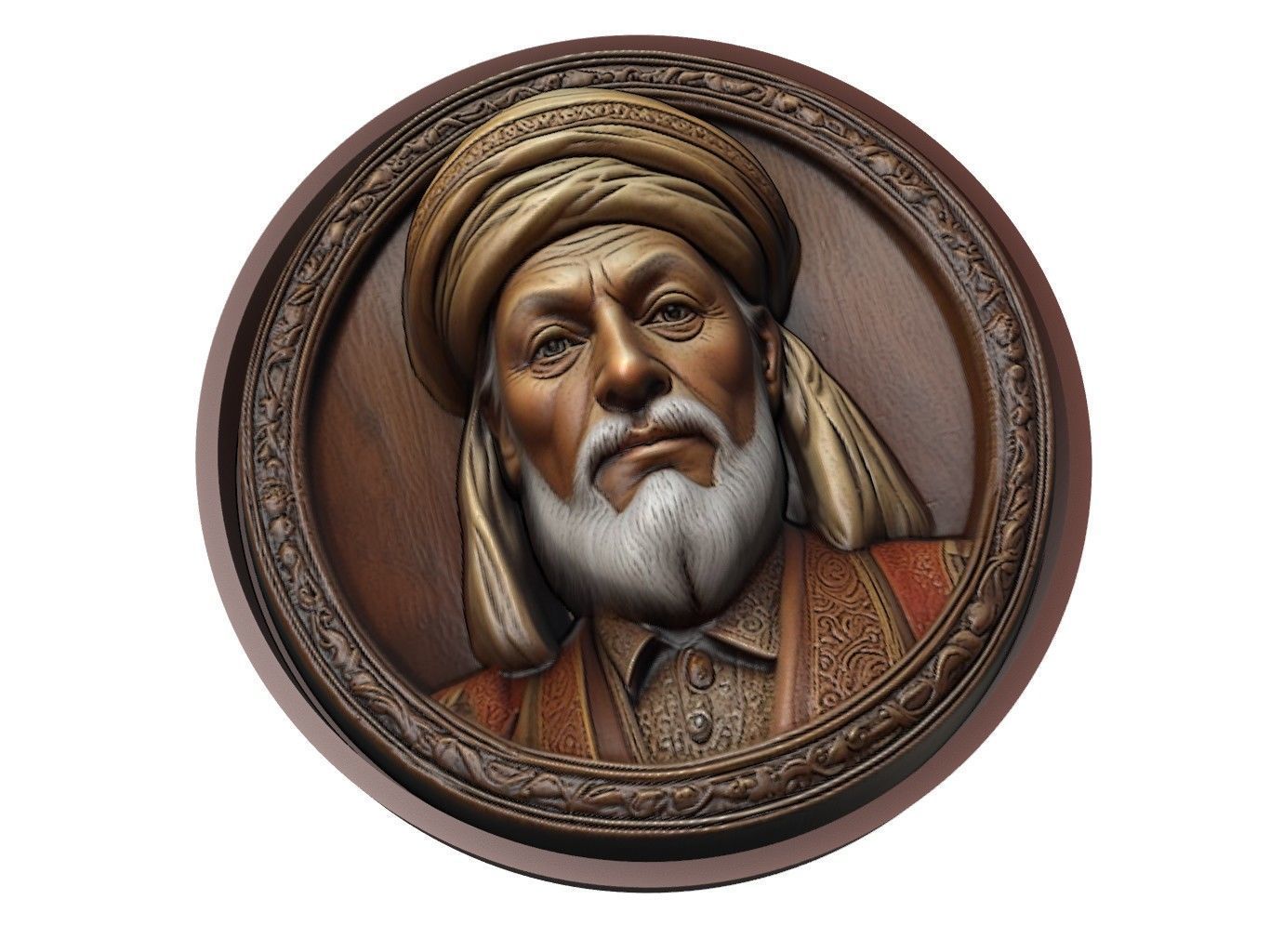 Pir Sultan Abdal Medallion 3D print model_1