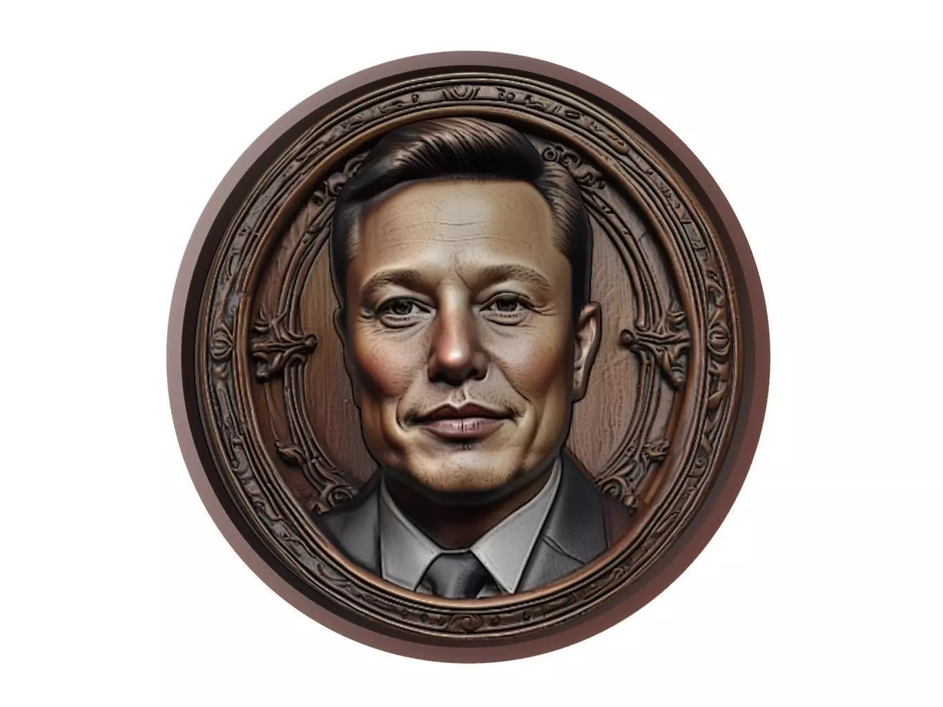 Elon Musk Medallion 3D print model_0