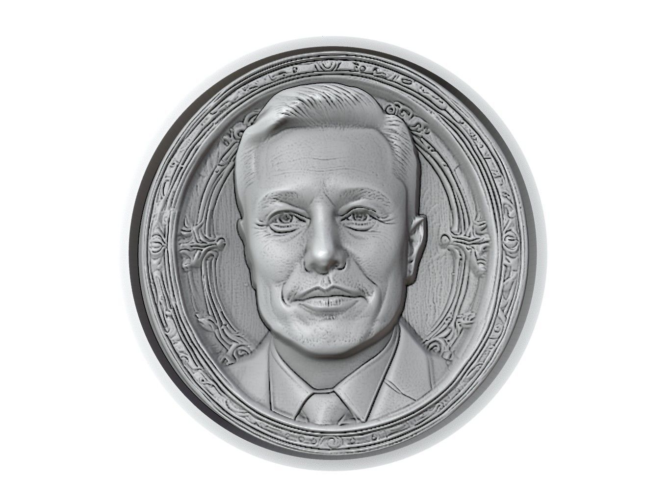 Elon Musk Medallion 3D print model_2