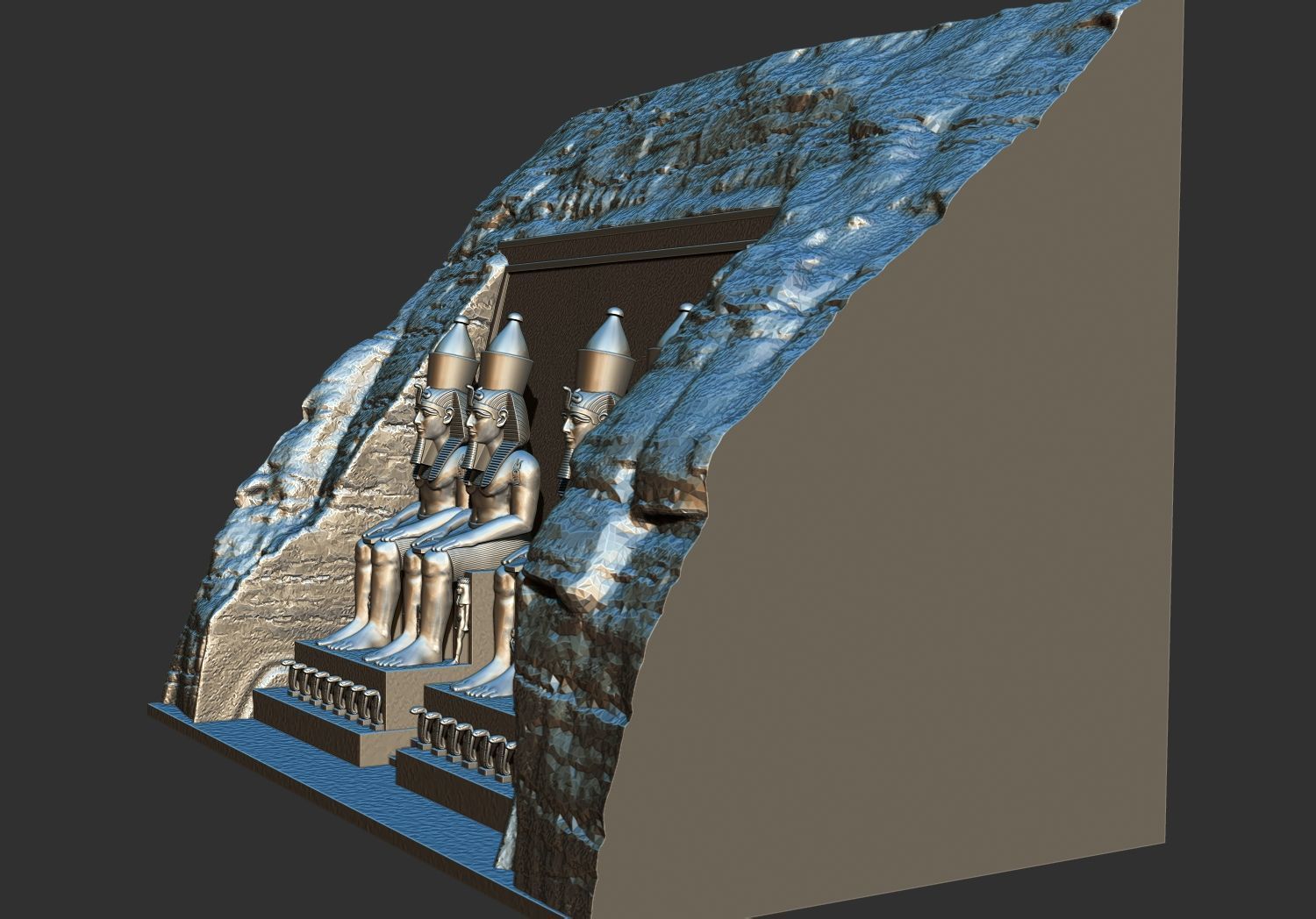  Abu-simbel  Ramses Ramesses Temple  3D Printable model 3D print model_10