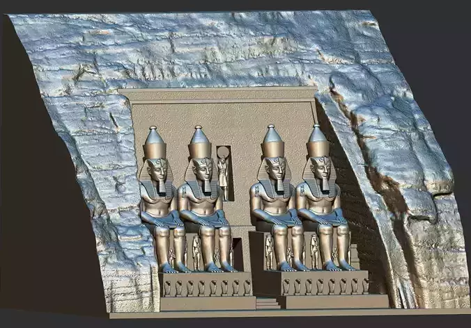  Abu-simbel  Ramses Ramesses Temple  3D Printable model 3D print model