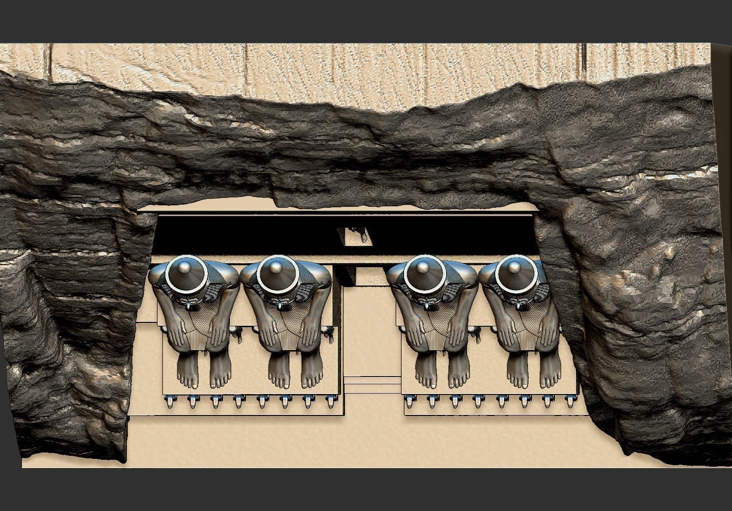  Abu-simbel  Ramses Ramesses Temple  3D Printable model 3D print model_8