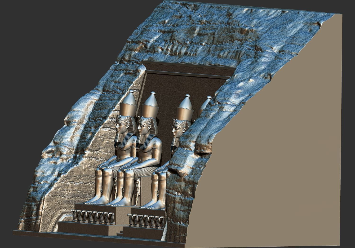  Abu-simbel  Ramses Ramesses Temple  3D Printable model 3D print model_3