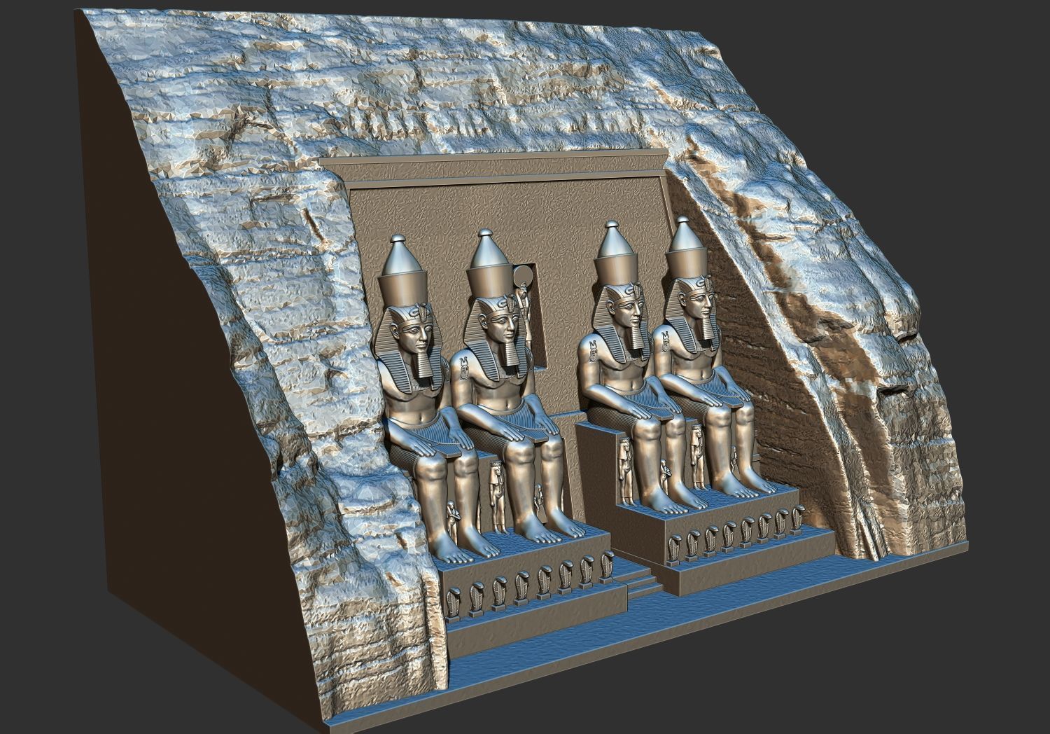  Abu-simbel  Ramses Ramesses Temple  3D Printable model 3D print model_2