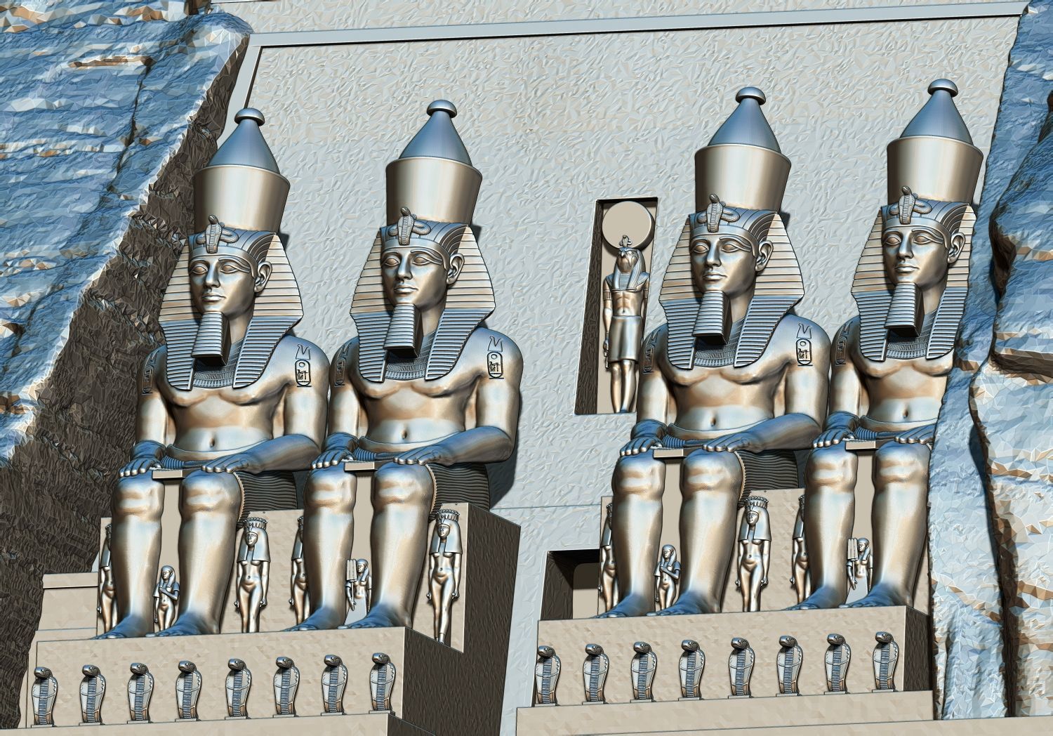  Abu-simbel  Ramses Ramesses Temple  3D Printable model 3D print model_9