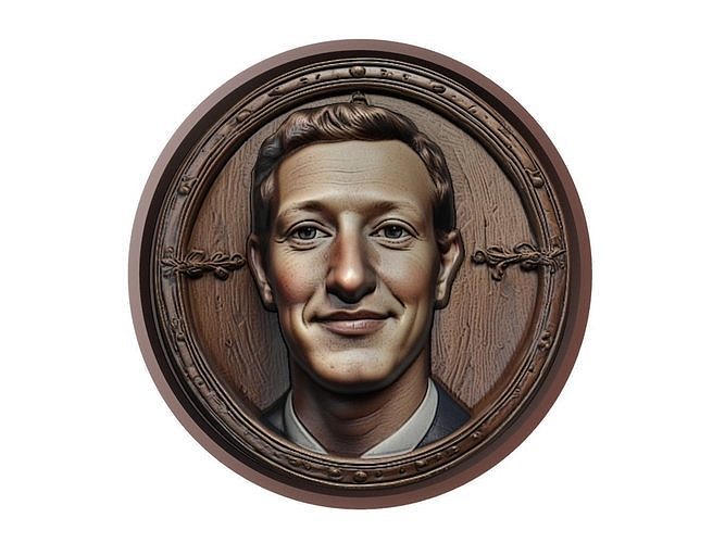 Mark Zuckerberg Medallion 3D print model