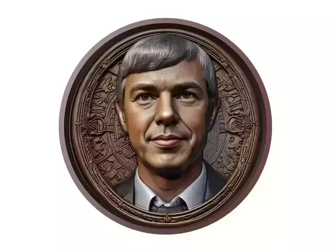 Larry Page Medallion 3D print model