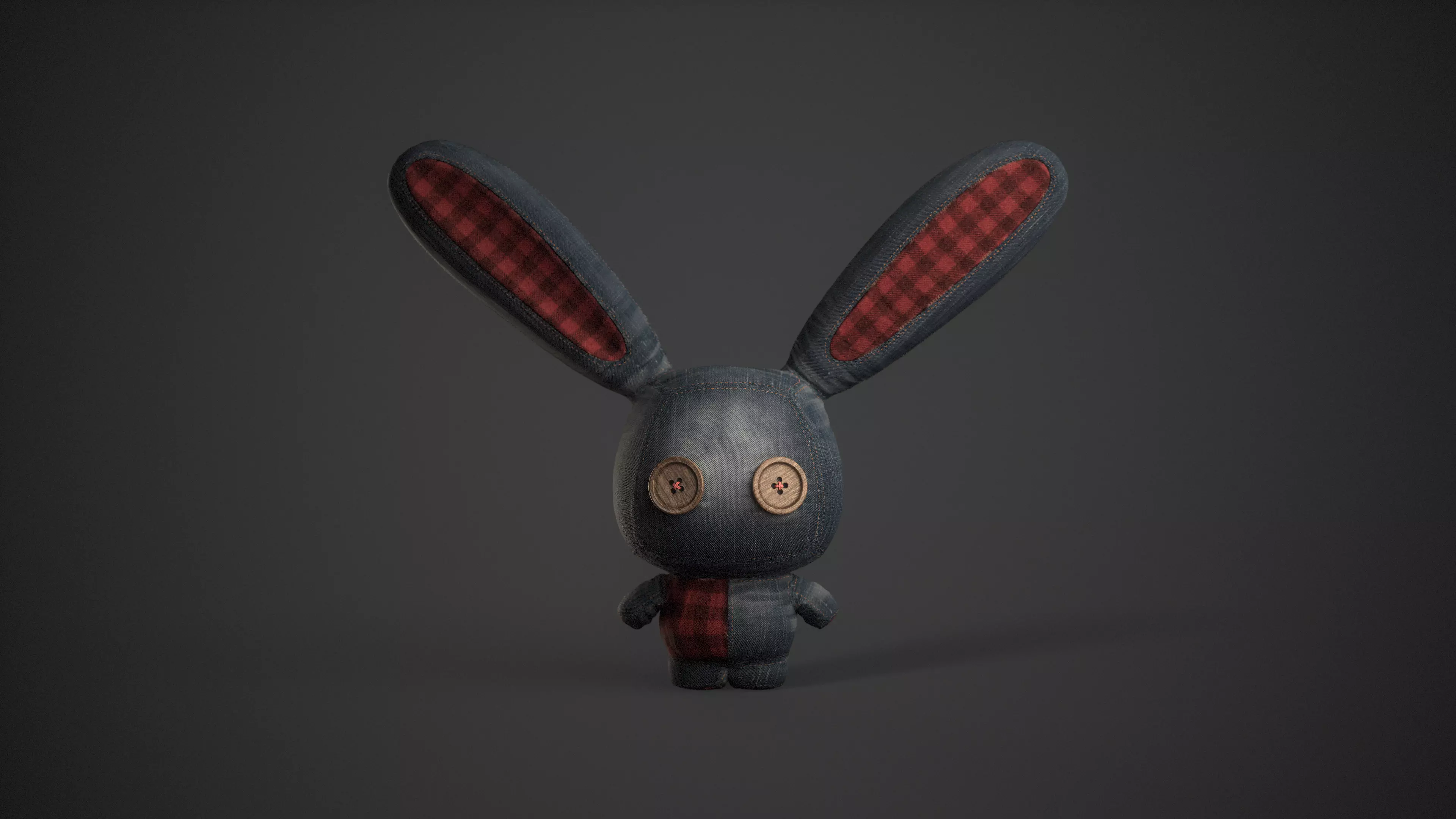 Stuffed Bunny Low-poly 3D model