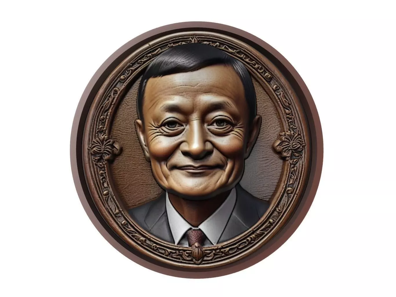 Jack Ma Medallion 3D print model_0
