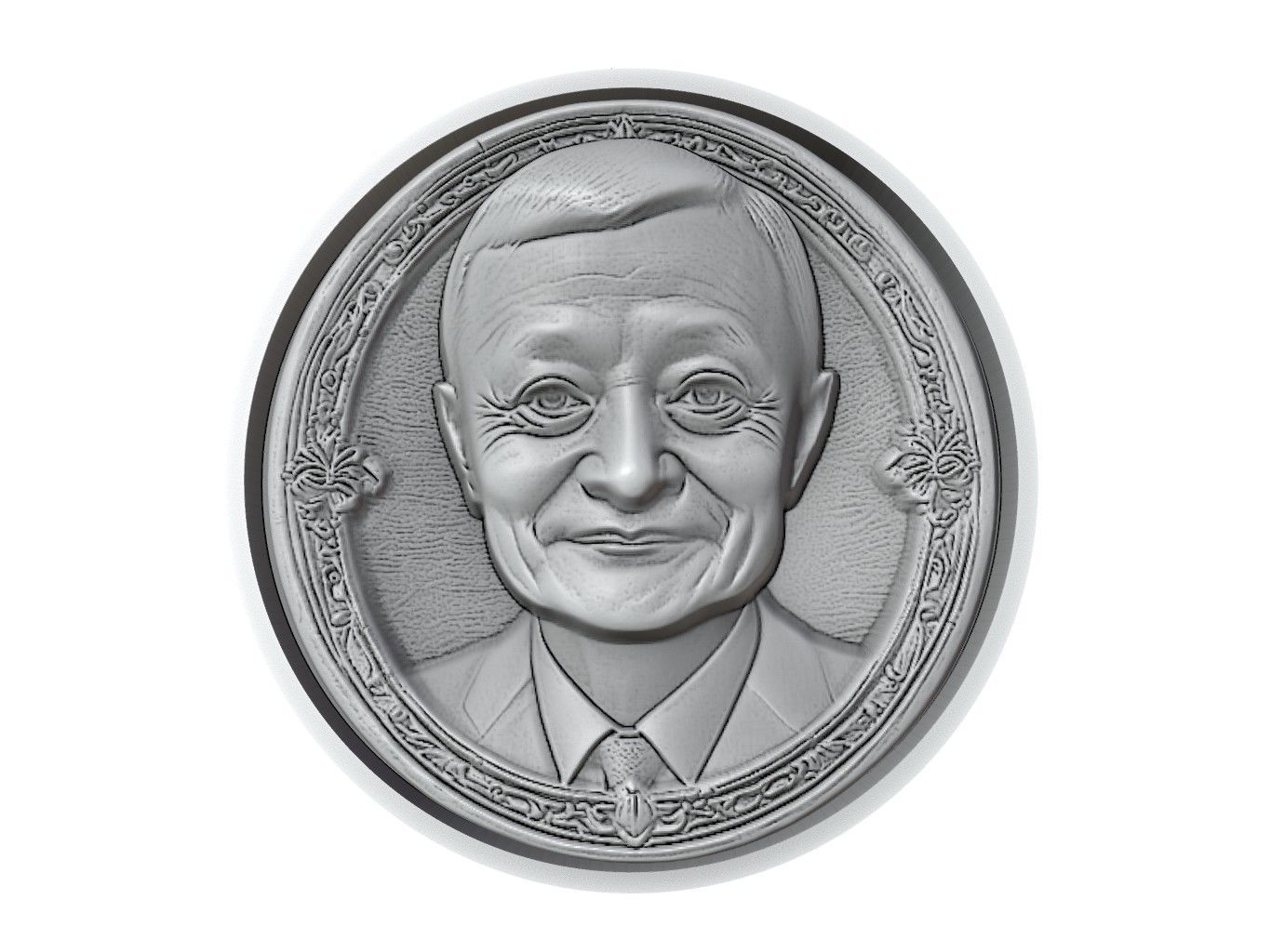 Jack Ma Medallion 3D print model_2
