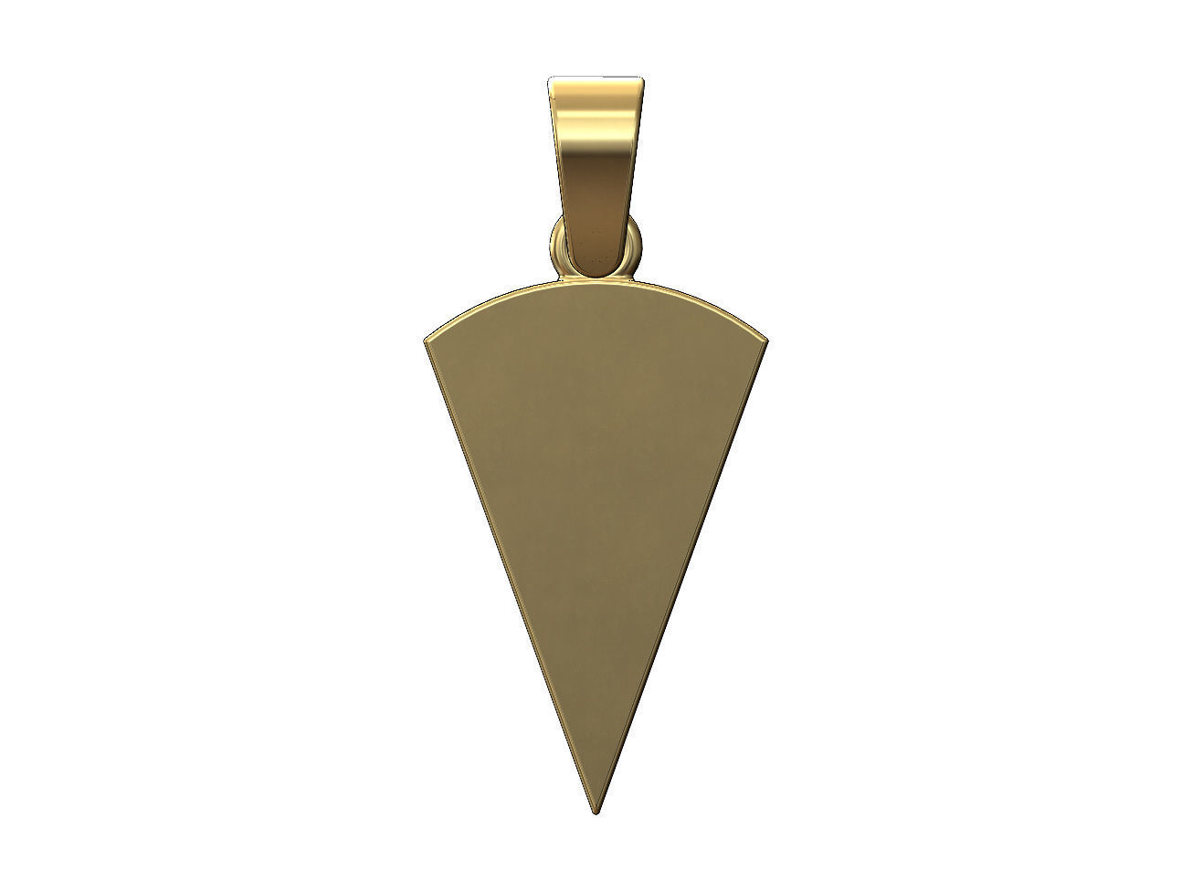 Triangular cake and cheese slice pendant charm with bail 3D print model_1