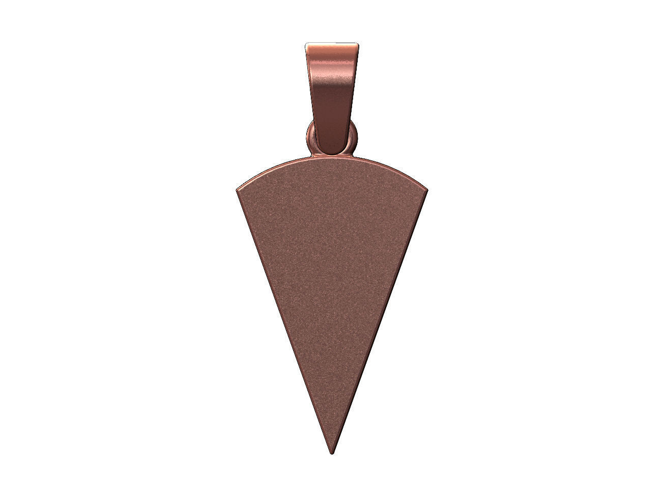 Triangular cake and cheese slice pendant charm with bail 3D print model_9
