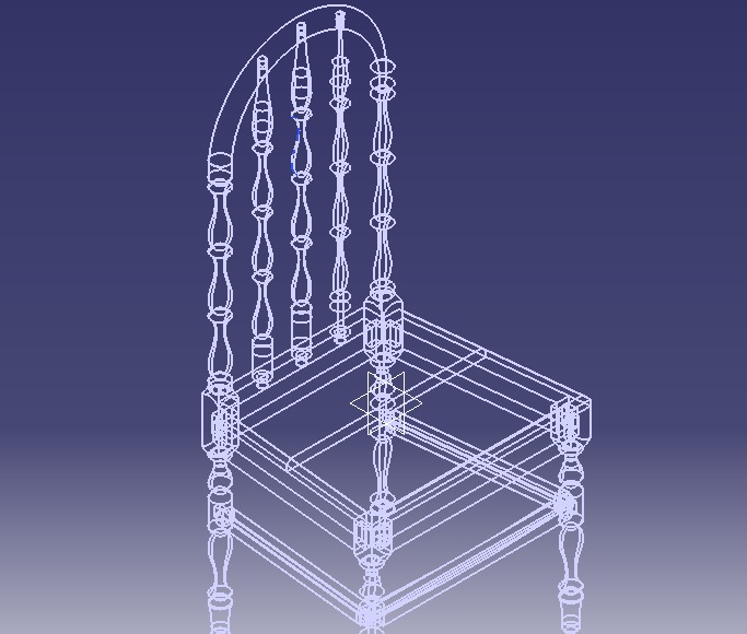 Wooden Chair Vintage 3D print model_16