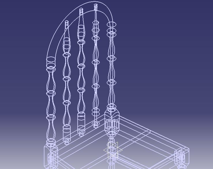 Wooden Chair Vintage 3D print model_18