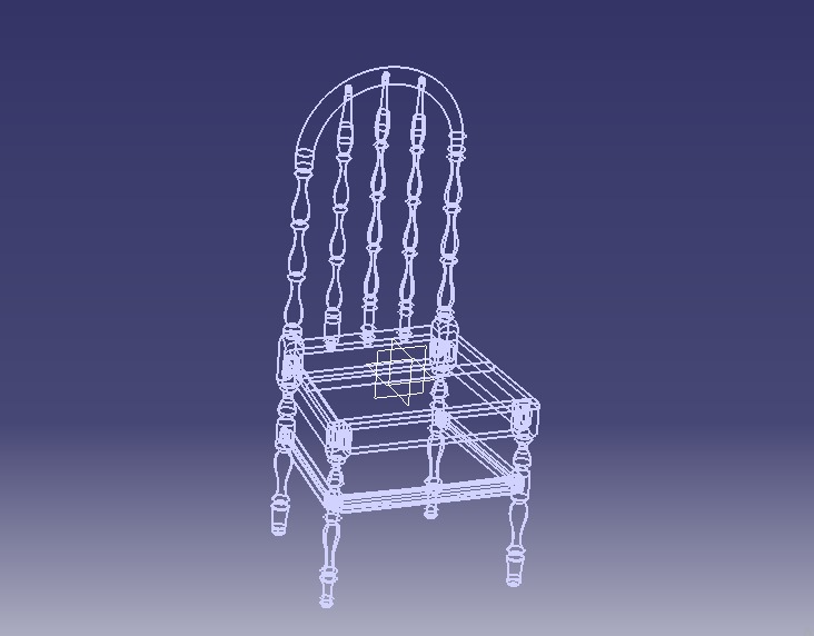 Wooden Chair Vintage 3D print model_30