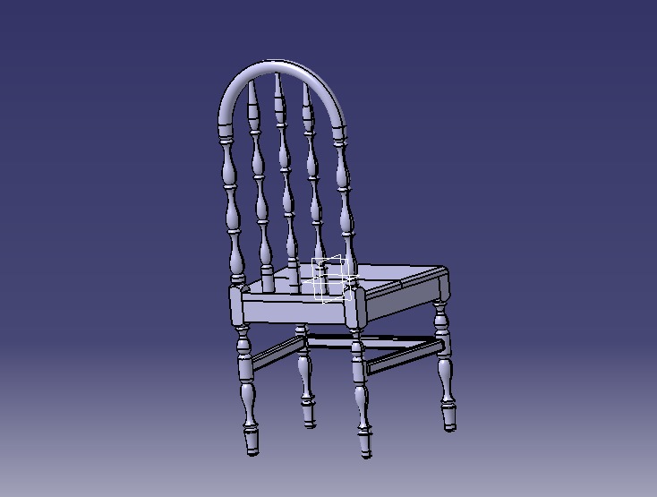 Wooden Chair Vintage 3D print model_27