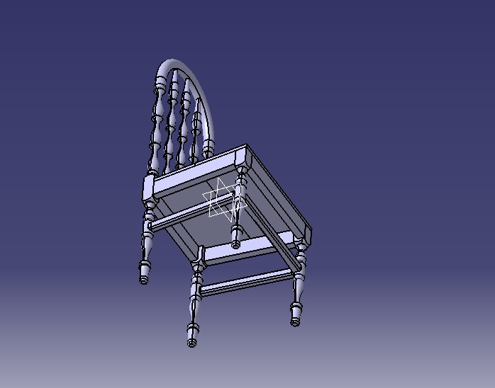 Wooden Chair Vintage 3D print model_23