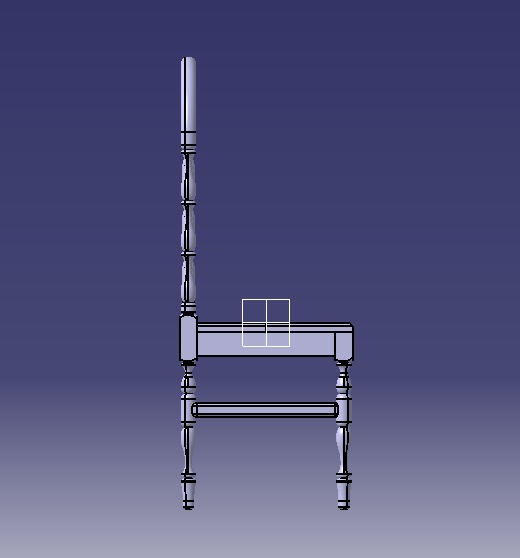 Wooden Chair Vintage 3D print model_9