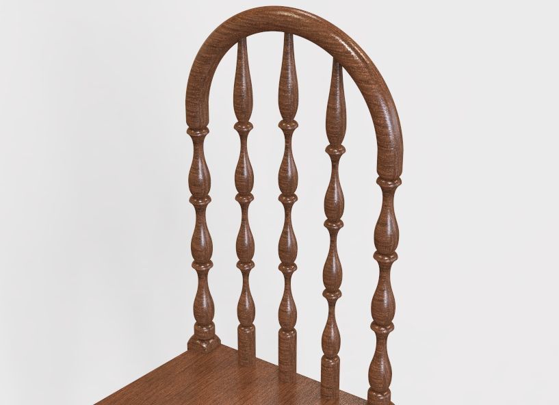 Wooden Chair Vintage 3D print model_37