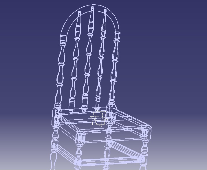 Wooden Chair Vintage 3D print model_20