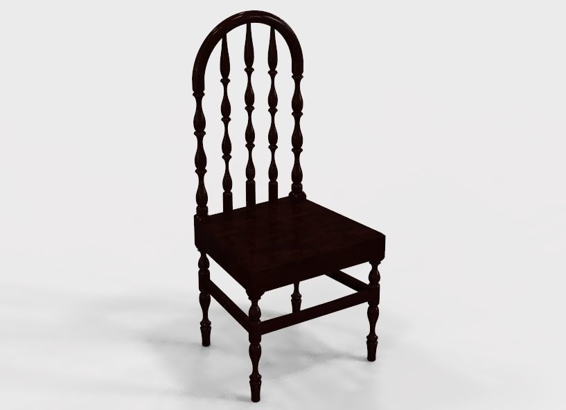 Wooden Chair Vintage 3D print model_64