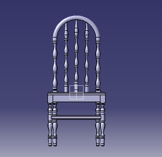 Wooden Chair Vintage 3D print model_7