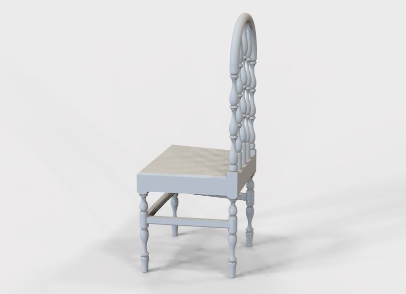 Wooden Chair Vintage 3D print model_56
