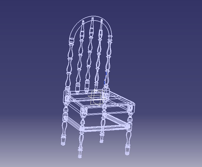 Wooden Chair Vintage 3D print model_22
