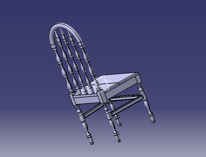 Wooden Chair Vintage 3D print model_25