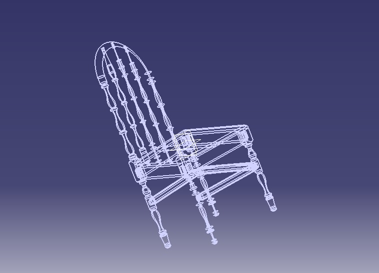 Wooden Chair Vintage 3D print model_26