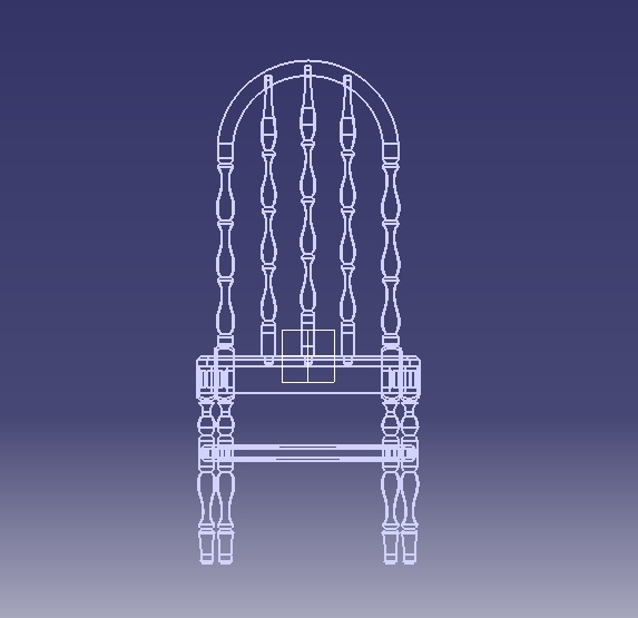 Wooden Chair Vintage 3D print model_8