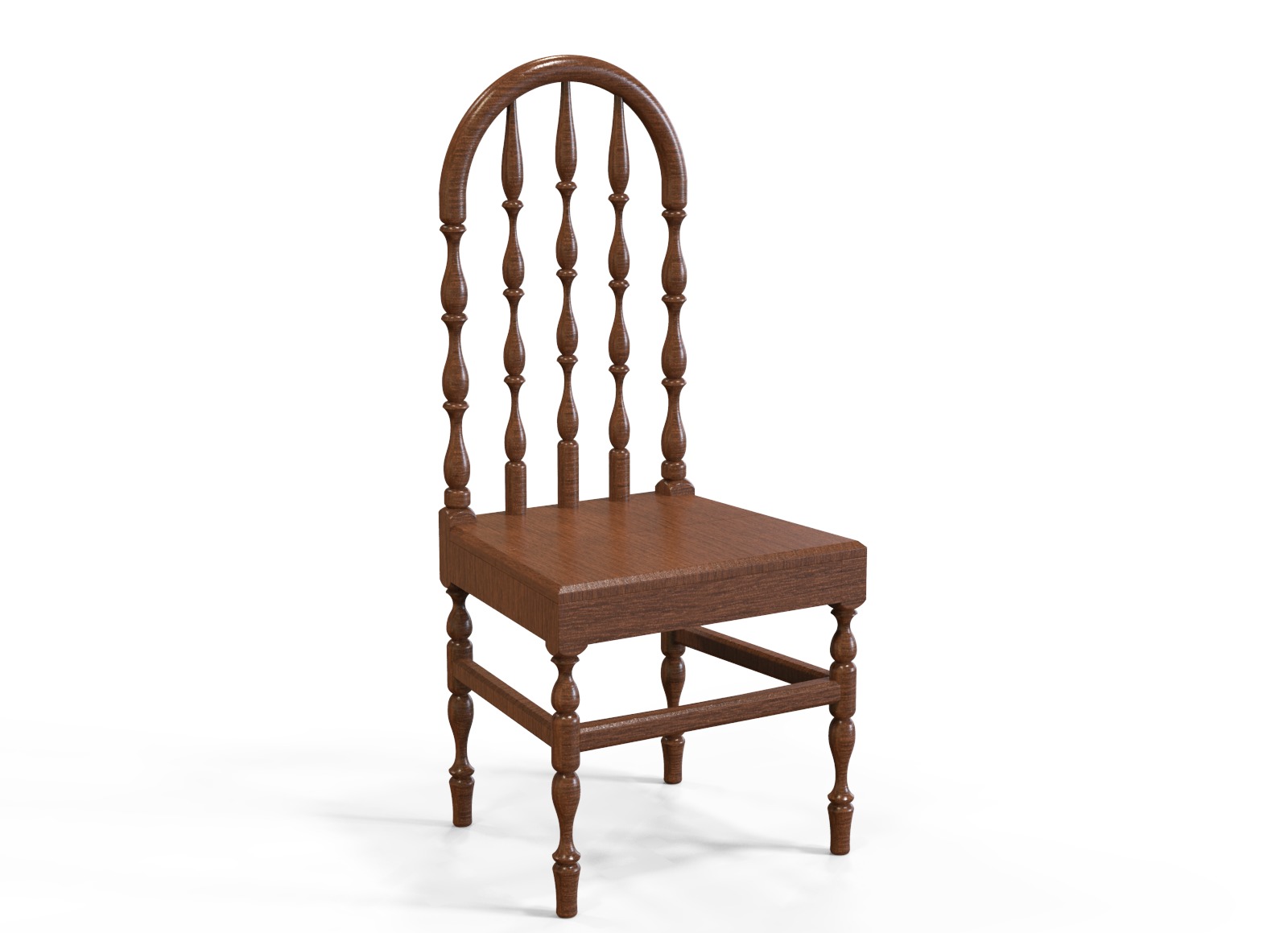 Wooden Chair Vintage 3D print model_32