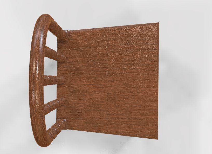 Wooden Chair Vintage 3D print model_52