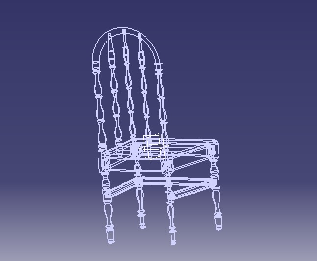 Wooden Chair Vintage 3D print model_28