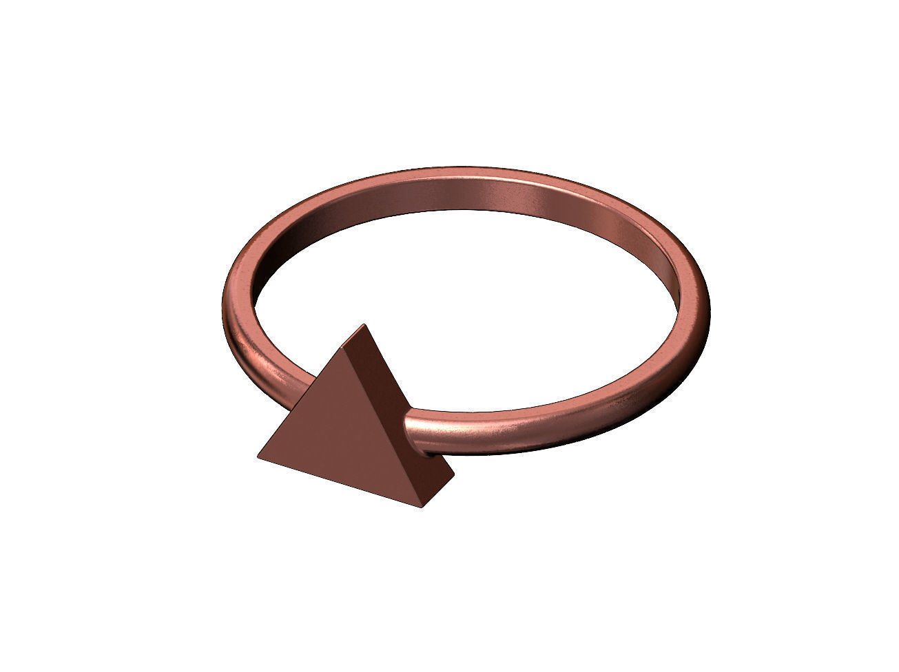 Triangular platform ring US sizes 5to11 3D print model_10